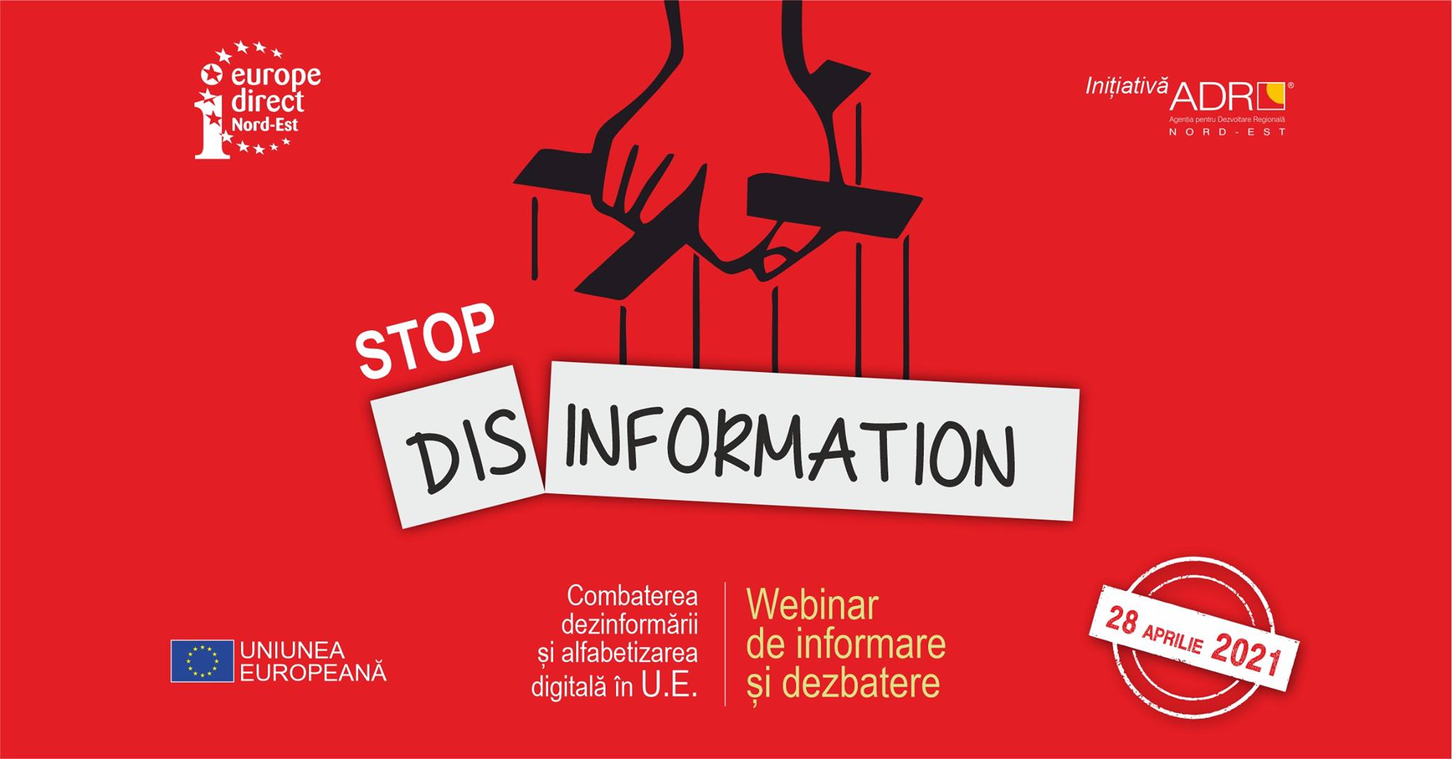 Webinar de informare și dezbatere pe tema combaterea dezinformării și alfabetizarea digitală în U.E.